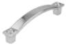 Afbeeldingen van Siro Meubelgreep metaal - boorafstand 96mm/L 110mm/H 22mm/B 14mm chroom glanzend/ transparant 