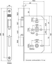 Afbeeldingen van Nemef toilet slot 644 60 U20 DR