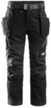 Afbeeldingen van Snickers FlexiWork junior camo broek 7505-0404, Maat 140, zwart