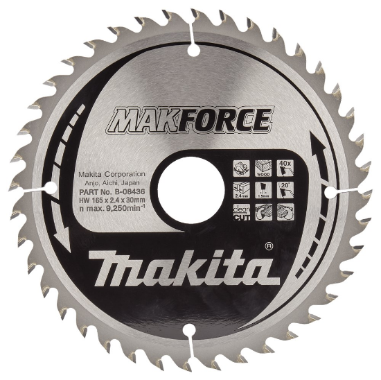 Afbeeldingen van Makita Zaagb Hout 165x30x40T 20G B-08436