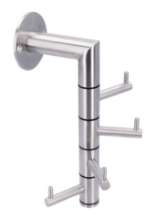 Afbeeldingen van Siro hakenrek klein metaal - boorafstand 46mm/L 210mm/H 123mm/B 60mm RVS 