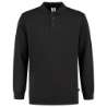 Afbeeldingen van Tricorp polo sweater boord 60°c wasbaar 301016 Zwart 5XL