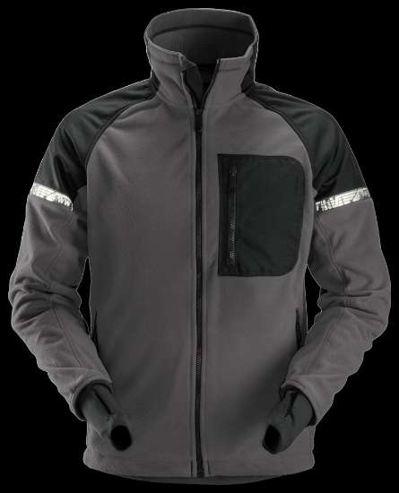 Afbeeldingen van Snickers Allround fleece jack 8005-5804, Maat S, staal grijs/zwart