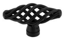 Afbeeldingen van Siro Meubelknop metaal - L 51mm/H 29mm/B 20mm - mat zwart 