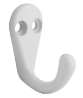 Afbeeldingen van Siro Kapstokhaak metaal - boorafstand 10mm/L 41mm/H 33mm/B 20mm - wit 