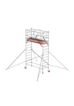 Afbeeldingen van Altrex Rolsteiger smal - aluminium met voorloopleuningen en schoren in de basis RS TOWER 41