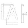 Afbeeldingen van INTERSTEEL Huisletter A 100 mm rvs geborsteld 4026