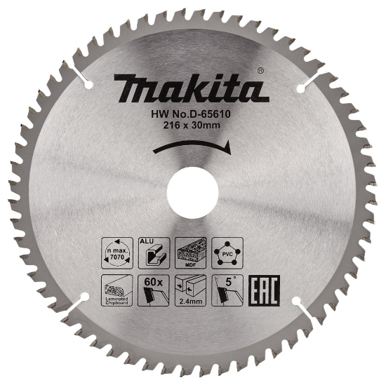 Afbeeldingen van Makita Zaagb multi 216x30 60T 5g D-65610