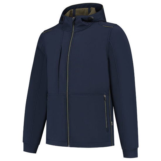Afbeeldingen van Tricorp softshell met capuchon Accent - maat 4XL - ink/army  