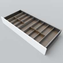 Afbeeldingen van Blum Bestekindeling Legrabox - corpusbreedte 950-1200 diepte 450mm - notenhout/aluminium OL.NA4510S1BEST