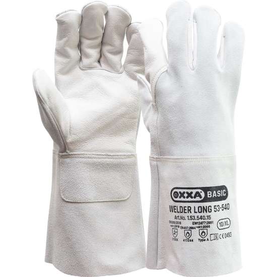 Afbeeldingen van OXXA Basic Handschoen Welder-Long 53-540 - Maat 10 - nerf/splitleder 