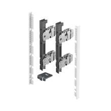 Afbeeldingen van Hettich AvanTech YOU Set verbinders voor inliggend front om zelf op maat te maken, te gebruiken met ladezijwand, systeemhoogte  187,  wit