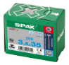 Afbeeldingen van Spax spaanplaatschroef - Ø3.5x35mm T15mm - platkop deeldraad RVS 