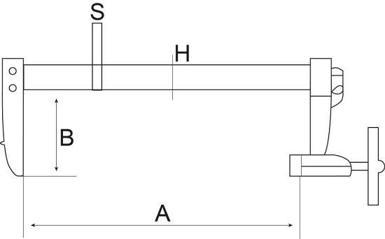 Afbeeldingen van Bahco stalen lijmklem 50x22cm (306905000)