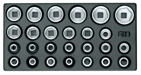 Afbeeldingen van GEDORE Set dopsleutels 1/2" in 1/3 gereedschapsmodule 1500 ES-19 IS