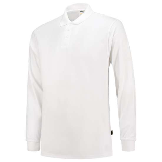 Afbeeldingen van Tricorp polo Shirt uv block cooldry lange mouw 202005 Wit 2XL