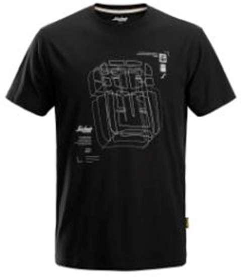 Afbeeldingen van Snickers T-shirt (2-pack) 2522-0409, Maat L, zwart/wit