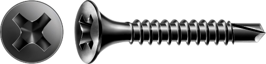 Afbeeldingen van Spax gipsplaatschroef Gix-D - Ø3,5x25mm PH2 - trompetkop gefosfateerd 1000 stuks