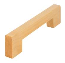 Afbeeldingen van Siro Meubelgreep hout - boorafstand 96mm/L 116mm/H 30mm/B 12mm esdoorn gelakt 