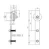 Afbeeldingen van INTERSTEEL Set van 2 hangrollen recht 290 mm mat zwart 4501