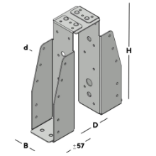 Afbeeldingen van GB Balkdrager GBS DB 50x200 Dikte 1,5 Sendzimir Verzinkt