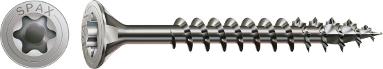 Afbeeldingen van Spax spaanplaatschroef - Ø5x80mm T20 - platkop RVS