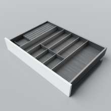 Afbeeldingen van Blum Bestekindeling voor messen Legrabox houtdecor - corpusbreedte 700-900 diepte 550mm - houtdecor zwart/aluminium OL.SA5580S2BEST