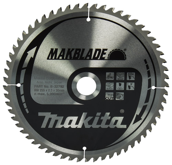 Afbeeldingen van Makita Zaagb Hout 255x30x60T 5G B-32792
