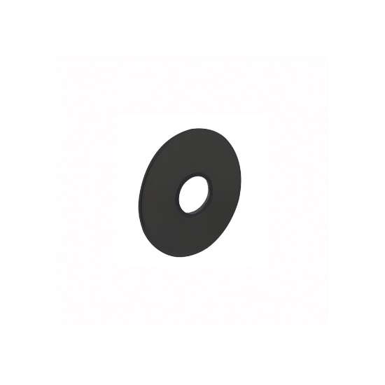 Afbeeldingen van INTERSTEEL Rozet renovatie zelfklevend, rond plat 55x2mm RVS zwart 3403