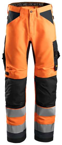 Afbeeldingen van Snickers werkbroek 6331-5558 maat 256 high visibility geel