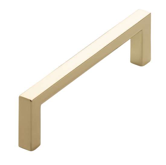 Afbeeldingen van Siro Meubelgreep metaal - boorafstand 96mm/L 104mm/H 28mm/B 8mm messing glanzend 