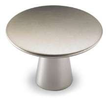 Afbeeldingen van Hettich Knop Issa, H 27 mm, ø 40 mm, roestvrij staal finish geborsteld