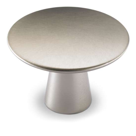 Afbeeldingen van Hettich Knop Issa, H 27 mm, ø 40 mm, roestvrij staal finish geborsteld