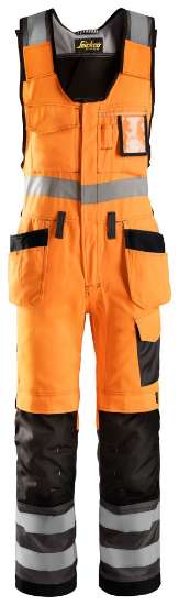 Afbeeldingen van Snickers bodybroek 0213-5574 - maat 162 - high-visibilty oranje