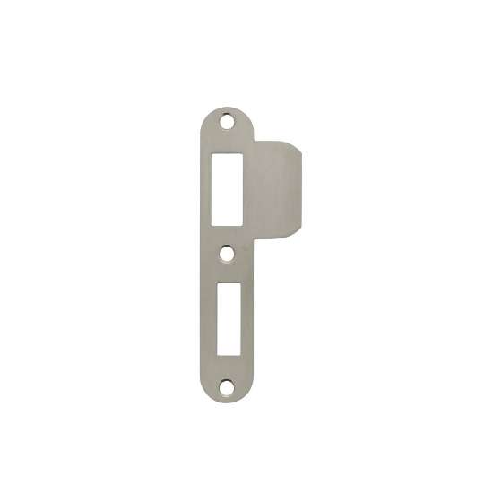 Afbeeldingen van INTERSTEEL Sluitplaat 127x23x1,5mm tbv 55pc SKG sluitkom afgerond met korte lip, DIN links rvs 9508