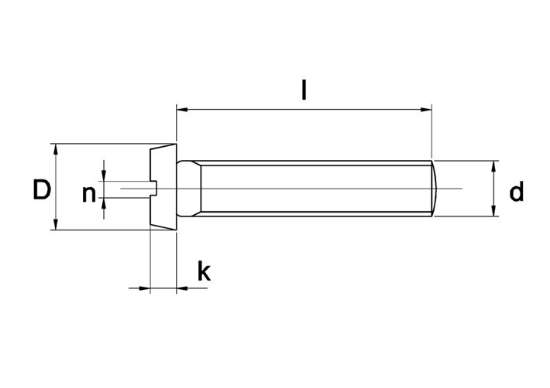 Afbeeldingen van Metaalschroef geg.ckm 3x10    din 84