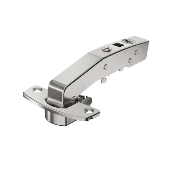 Afbeeldingen van Hettich Sensys hoekscharnier W90 zonder geïntegreerde demping (Sensys 8639 W90), vernikkeld, inliggend, openingshoek 95°, TH-boorbeeld 52 x 5,5 mm, voor schroefbevestiging (-)