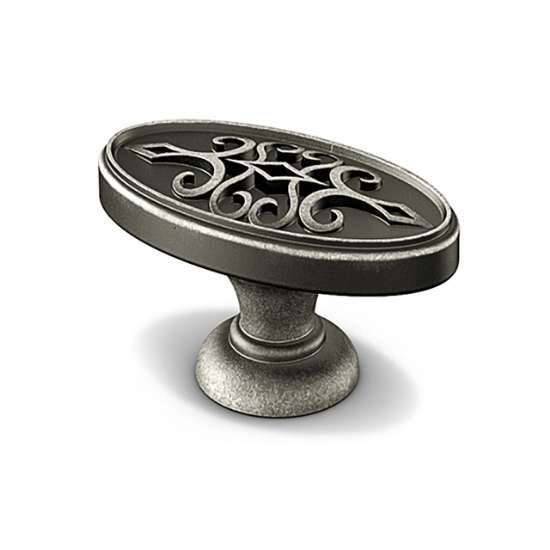 Afbeeldingen van Hettich Knop Sertao, L 45 mm, B 23 mm, H 28 mm, tinkleurig antiek