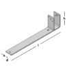 Afbeeldingen van GB F-anker houtmaat 71 mm 150x670 80x10 Elektrolytisch Verzinkt