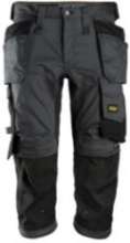 Afbeeldingen van Snickers Allround stretch pirate broek 6142-5804, Maat 104, staal grijs/zwart