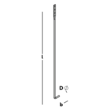 Afbeeldingen van GB Opwaaianker 800mm Ø=10mm Verzinkt Draad