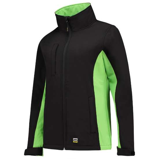 Afbeeldingen van Tricorp softshell jack 402008 - maat 4XL - zwart/limoengroen 