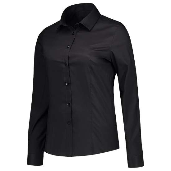 Afbeeldingen van Tricorp blouse stretch slim fit 705016 Zwart 32