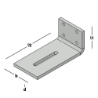 Afbeeldingen van GB hoekanker zwaar - 80x200mm 100x10mm - elektrolitisch verzinkt