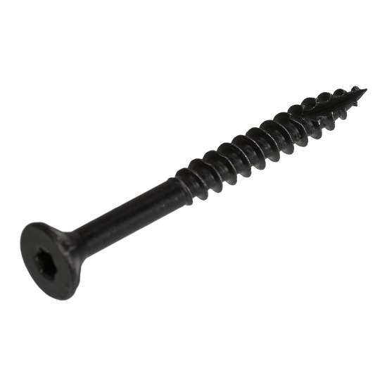 Afbeeldingen van BLACKLINE spaanplaatschroef HCP - platkop Ø4.0x70mm - zwart
