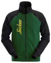 Afbeeldingen van Snickers logo jack met rits 2887-3904, Maat XS, bosgroen/zwart