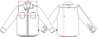 Afbeeldingen van Tricorp Werkhemd Lange Mouw 701004 Navy M