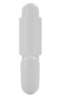 Afbeeldingen van Siro Kapstokhaak kunststof - boorafstand 20mm/L 70mm/H 60mm/B 18mm - wit 