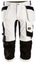 Afbeeldingen van Snickers Allround stretch pirate broek 6142-0904, Maat 100, wit/zwart