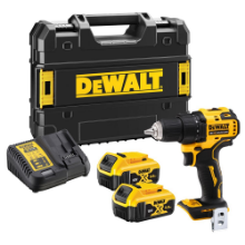 Afbeeldingen van DeWALT 18v xr brushless compacte schroef-/boormachine 2x 5.0ah in tstak